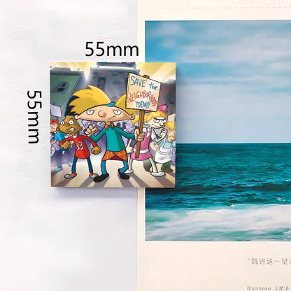 Cartoon H-Hey Arnold Fridge Magnets Fridge Magnets (Suitable for refrigerators/whiteboards/home multi-purpose)