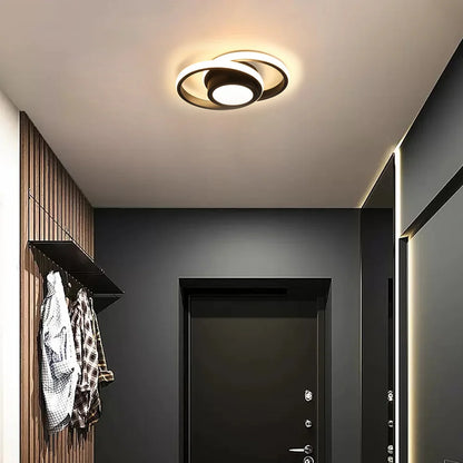 LED Ceiling Light 2 Rings Creative Design Modern Ceiling Lamp Indoor Lighting Fixtures Hallway Balcony Aisle Office Lustre