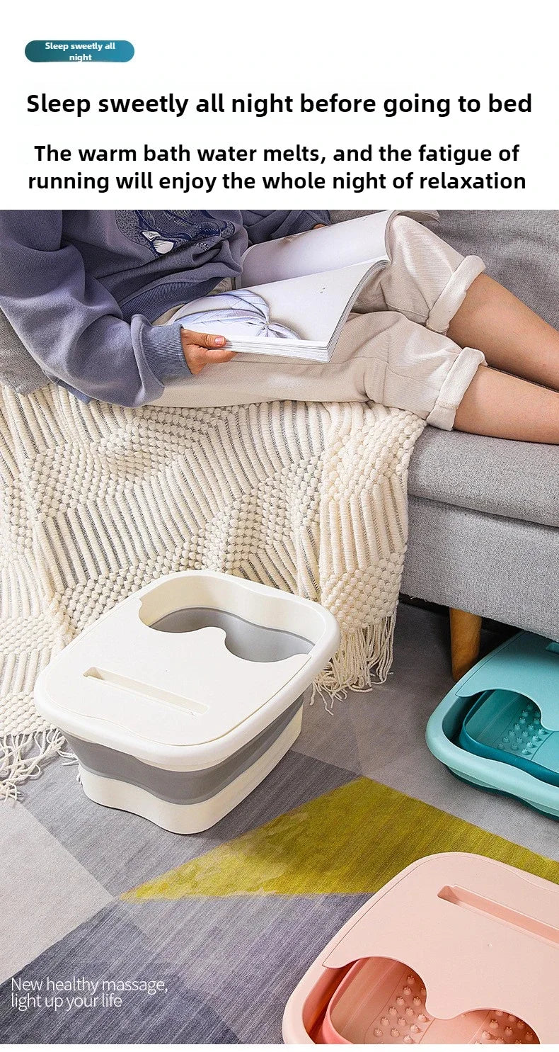 Foldable Footbath Massage Bucket Soaking Bucket Folding Basin Spa Foot Bath Bucket Household Sauna Bathtub Pedicure Bath Bathtub