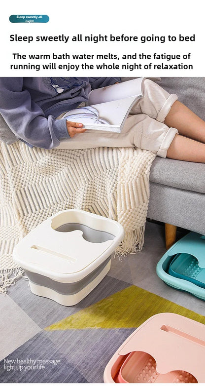 Foldable Footbath Massage Bucket Soaking Bucket Folding Basin Spa Foot Bath Bucket Household Sauna Bathtub Pedicure Bath Bathtub