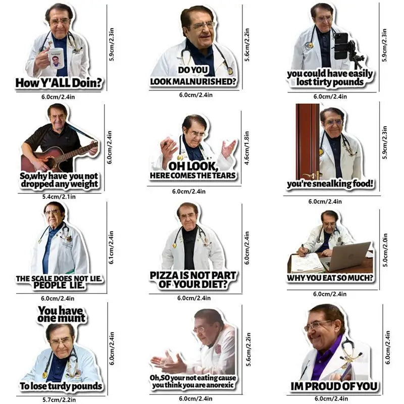 Doctor Fridge Magnet 12PCS Doctor Phrase Magnets Funny Kitchen Fridge Magnets for Refrigerator Car Motivational Diet Helper
