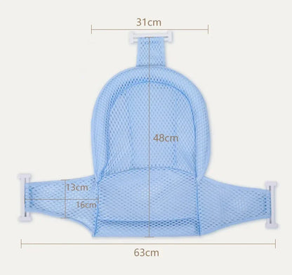Baby Bath Net Mat Children  Newborn Adjustable Bathtub Pillow Seat Cushion Cross-shaped Anti-slip Bathtub Shower Cradle Bed Seat