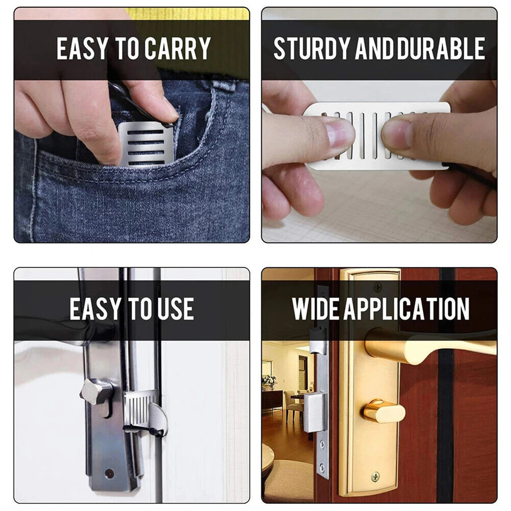 Portable Door Lock Hardware Safe Security Tool For Home Privacy Travel Hotel Anti Theft Anti Lock Home Hotel Door Blocking