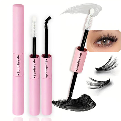 Lash Bond and Seal Glue 2 in 1 for Cluster Lashes, Lash Bond and Seal Super Strong Hold, Latex Free, Waterproof, Lash Glue