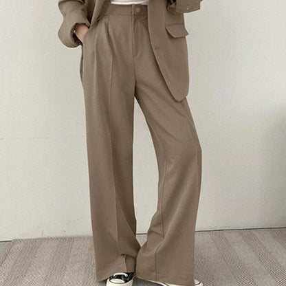 Suit Jacket Casual Office Lady Elegant Solid Single-breasted Women Blazer