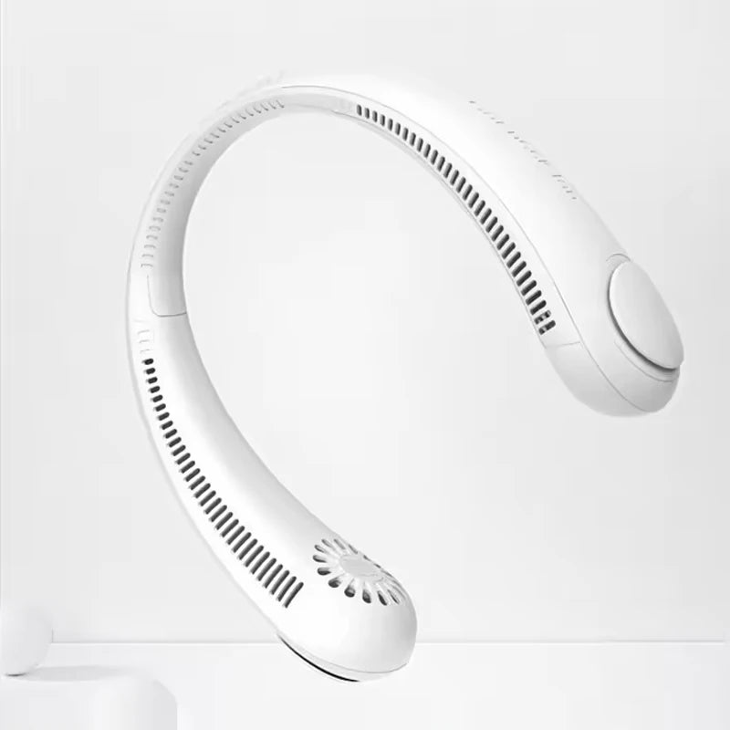 Handheld Fan Portable Mini Fan Portable Mini Leafless Hanging Neck USB Fan Battery Operated for Outdoor Use