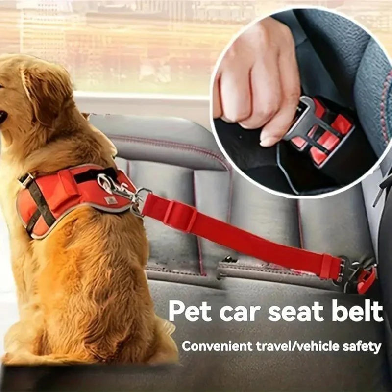 Top-grade Pet Car Safety Belt Dogs Cats Safety Belt Reflective Line Adjustable Seat Belt Length Suitable Any Dog Traction Collar