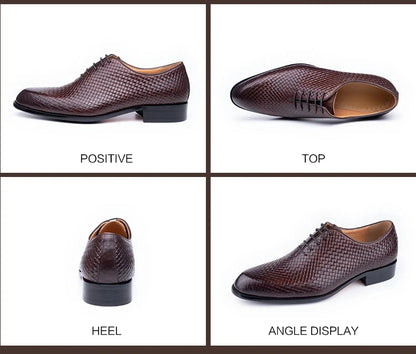 Men Dress Shoes  Formal Office Oxford Wedding Party Matches Suit Zapatos De Hombre High Grade Genuine Leather handmade Man shoes