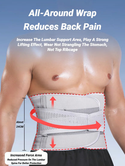 Adjustable Back Braces Waist Belt Men Women Lower Pain Relief Breathable Anti-Skid Spine Lumbar Support Trainer Trimmer Fitness