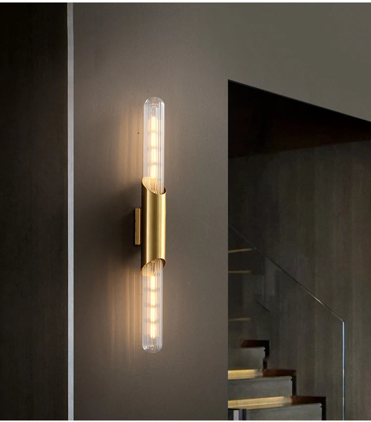 Nordic Luxury Wall Lamp E27 Bulb Is Used For Bedroom Mirror Stairs Bedside Wall Paintings Comfortable Lighting Decorative Lamps