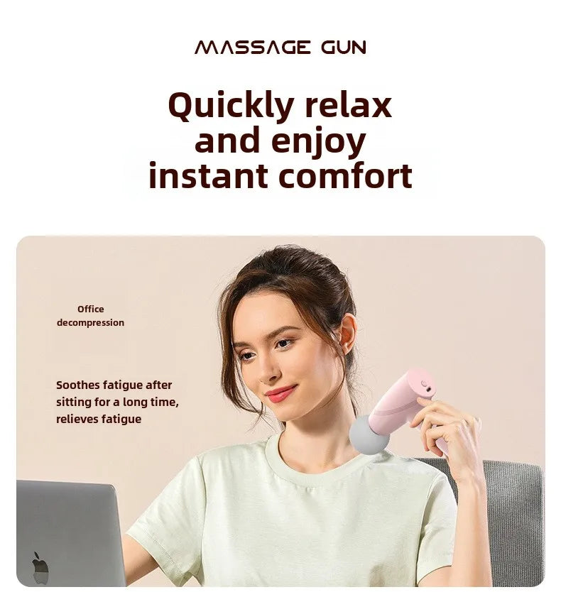 New Portable Mini Fascia Gun Multi-Stage Massage Gun Muscle Relaxation Massage Equipment Portable Vibration Massager