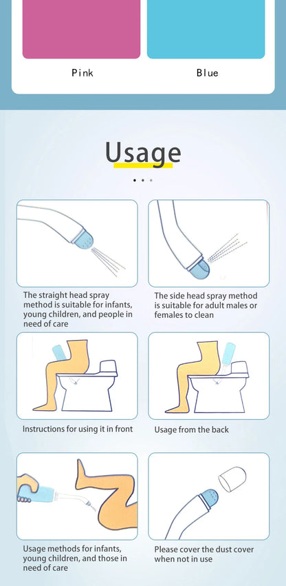 500ml Portable Bidet Spray Handheld Travel Bidet for Pregnant Women Baby Cleansing Water Washer Bottle Baby Showers Mom Bottle