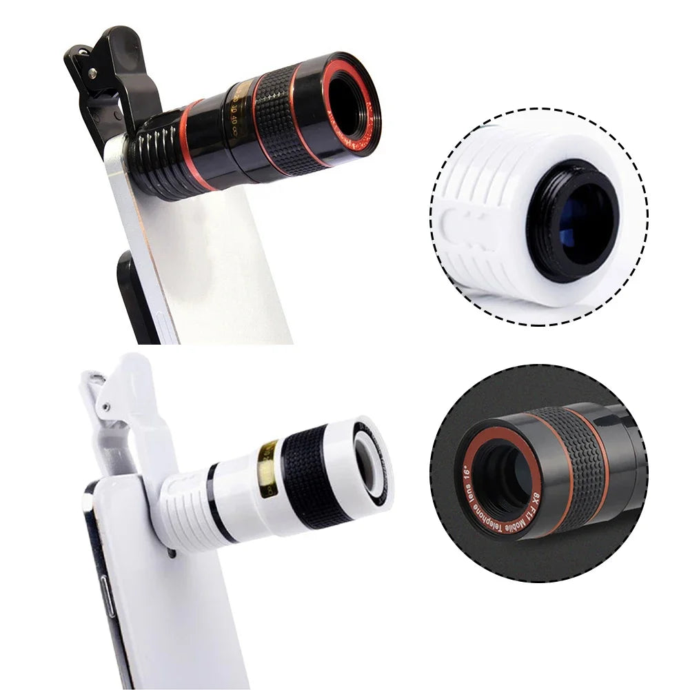 Professional Phone Camera Lens Kit For Smartphones Includes 8x Super Macro Lens External Cellphones Lens Telephoto Lens