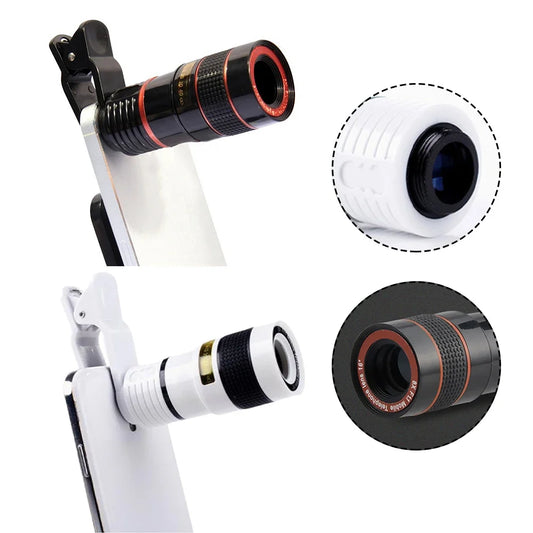 Professional Phone Camera Lens Kit For Smartphones Includes 8x Super Macro Lens External Cellphones Lens Telephoto Lens