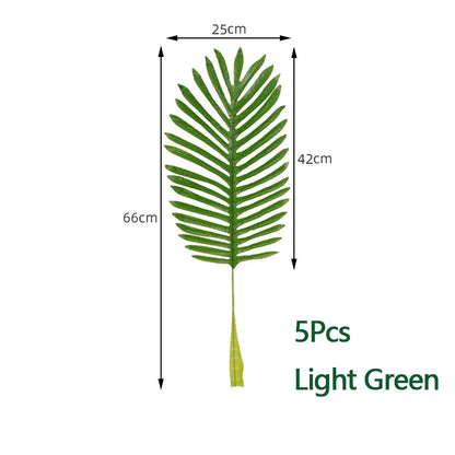 Artificial Coconut Artificial Palm Leaves Stems Fake Palm Leaves Palm Tree  for Home Office Party Arrangement Wedding Decoration