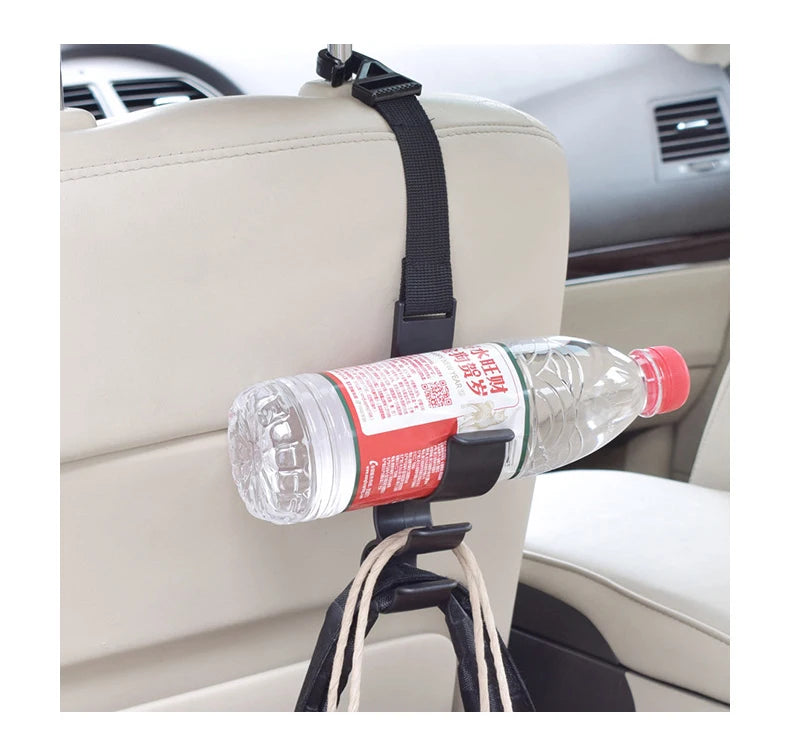 2pcs Car Back Seat Hook Multi-function Rear Seat Headrest Hanging Hook Umbrella Holder Seat Back Storage Interior Organizer