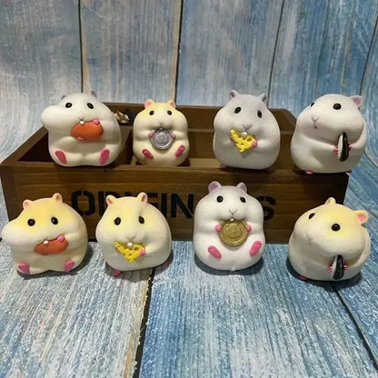 Home Decoration Cute Hatted Coin Hamster Luxury Home Decor For Car Interior Hanging Home Accessories Pendant desk decoration