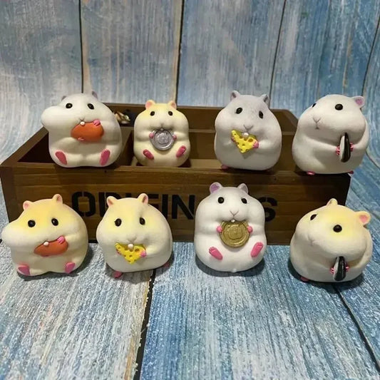 Home Decoration Cute Hatted Coin Hamster Luxury Home Decor For Car Interior Hanging Home Accessories Pendant desk decoration