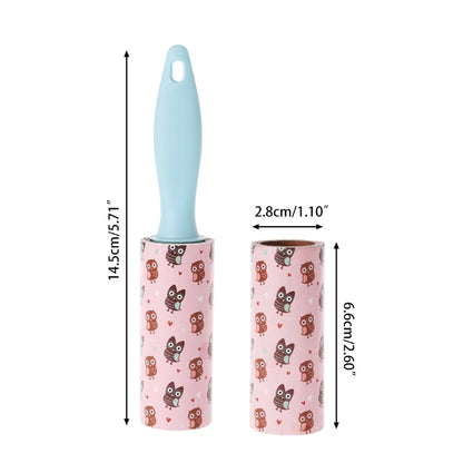 Reusable Clothes Coat Sticky Lint Roller Dog Pet Hair Remover Cleaning Device