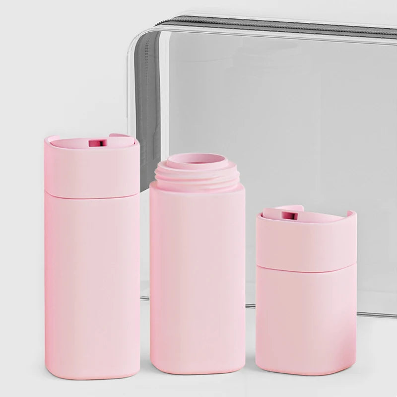 6pcs 15-100ml Travel Bottles Set Cosmetic Bottles Empty Container Leakproof Refillable Bottle For Shampoo Conditioner Lotion