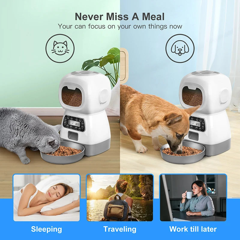 1PC Intelligent Pet Feeder - Cat And Dog Feeding Device - Automatic And Precise Feeding Intelligent Feeder