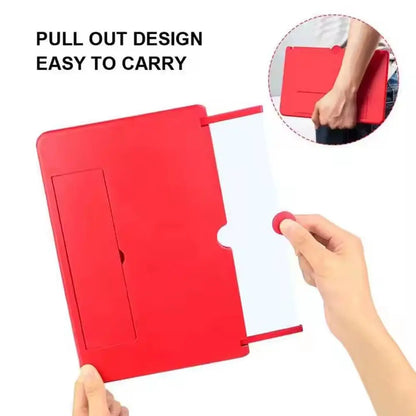 Screen Amplifier 10in 3D HD Phone Screen Magnifier Portable Pull Out Foldable Cell Phone Screen Enlarger for Movie Video Viewing