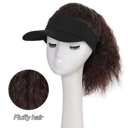 Hat With Hair Attached For Women Ponytail Curly Hair Hair Wig With Hair Cap Styling Baseball Baseball Cap Ponytail Hat Wig