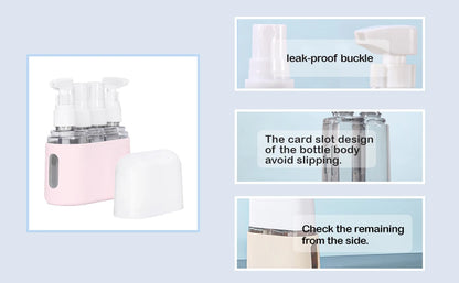 Travel Size Toiletries,4pcs Travel Container,Travel Bottle Leak Proof with Label,TSA Approved Reusable Containers For Toiletries
