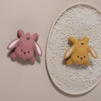 Baby silicone easter bunny teether Food Grade Safe Teether cute cartoon nursing teething Toy Teething gift  oral care
