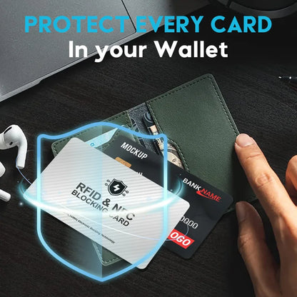 RFID Blocking Card 1 Pack Debit Credit Card Protector Anti-Theft Contactless NFC Blocker Entire Wallet Protection
