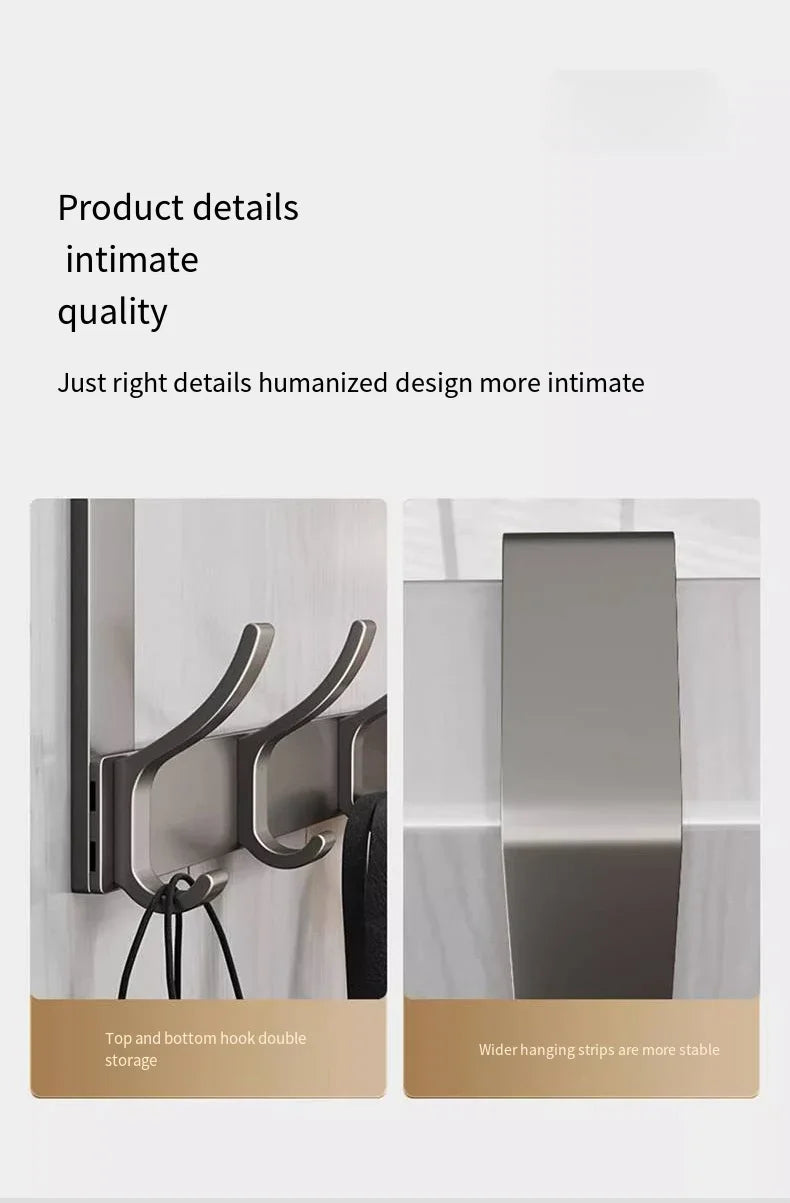 Hooks Over The Door Home Organizer Rack Clothes Coat Hat Towel Hanger Bathroom Accessories Holder Door Hang Quick Installation