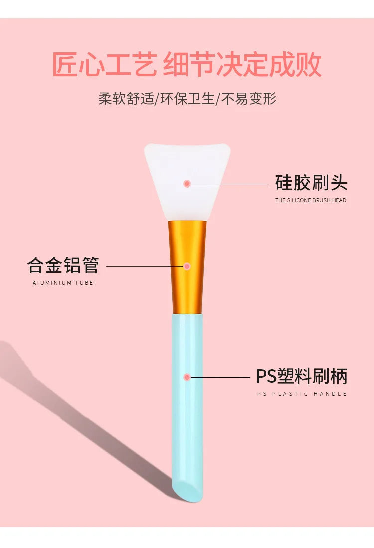 Silicone Facial Mask Brush Face Skin Care Tool Soft-headed DIY Mud Film Adjusting Brush Inclined Tail Apply Face Beauty Tools