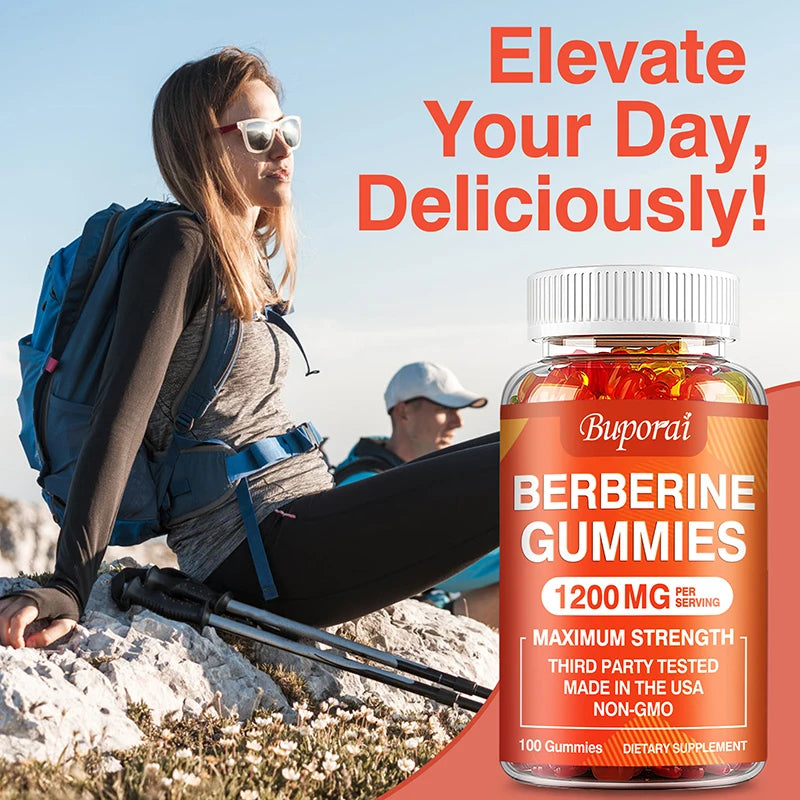 Berberine Gummies - Promotes Healthy Cholesterol and Aids Cardiovascular Function Gastrointestinal Function Antioxidant