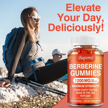 Berberine Gummies - Promotes Healthy Cholesterol and Aids Cardiovascular Function Gastrointestinal Function Antioxidant