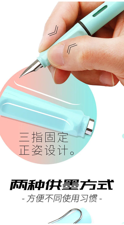 1PC 0.5mm Clear Pointed Writing Practice Pen Student Standing Pen Stationery Student Supplies Pen and Ink Student Supplies