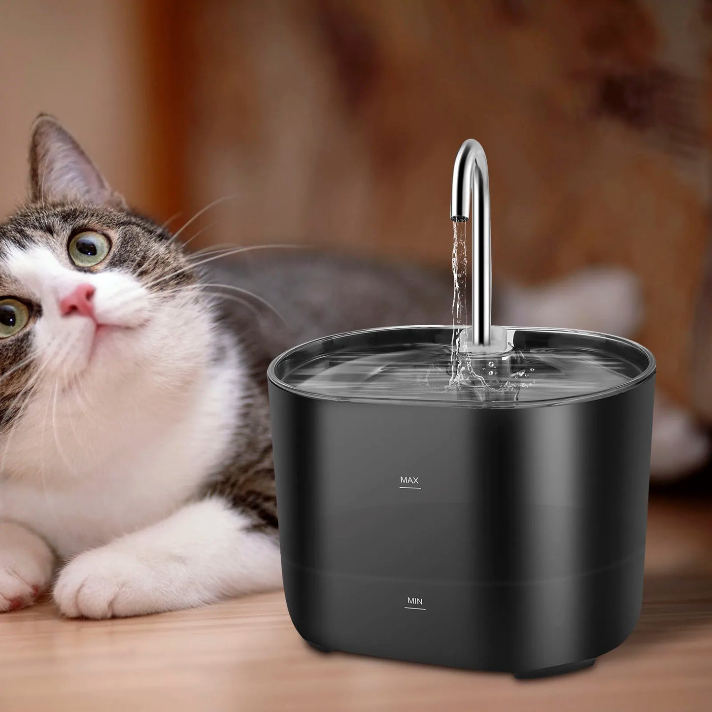 2.2L Cat Water Fountain Drinker USB Electric Mute Automatic Pet Water Dispenser Recirculate Filtering Drinker for Cats Pet
