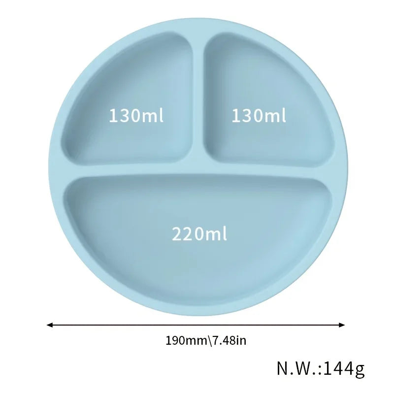 Best-Selling Silicone Children's Dinner Plate - Non-Slip, Separate Tableware & Baby Food Bowl - Perfect for Little Hands!