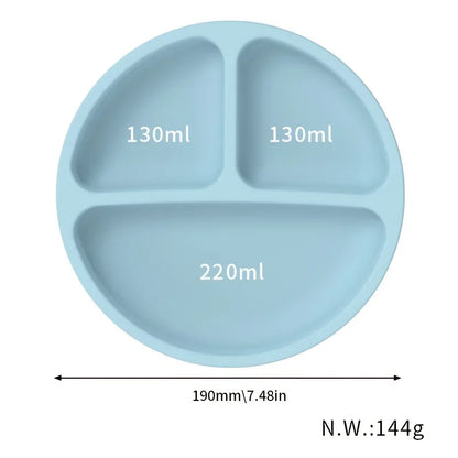 Best-Selling Silicone Children's Dinner Plate - Non-Slip, Separate Tableware & Baby Food Bowl - Perfect for Little Hands!