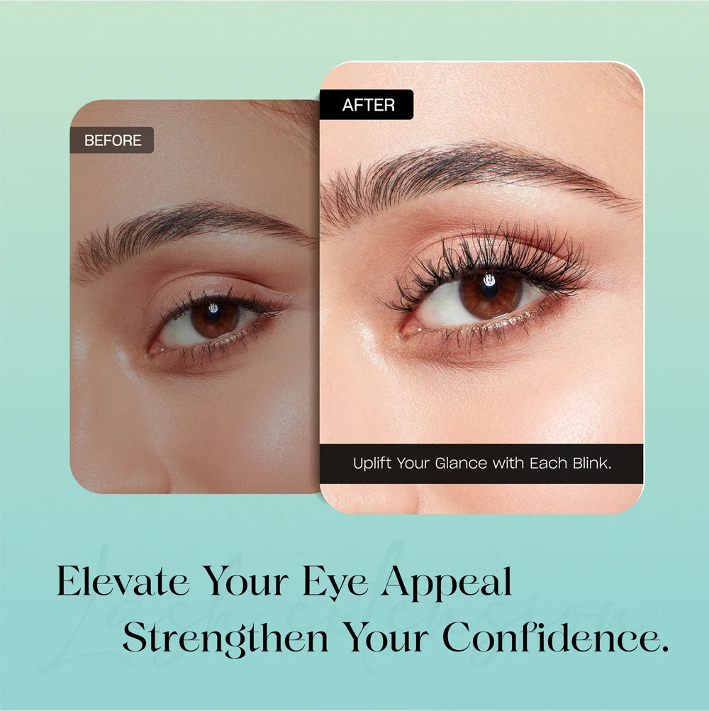 VYRILA Lash Extension Kit Wispy C Curl Lash Clusters Kit Hush 8-16mix Individual Lashes with Lash Bond and Seal Lash Tweezers