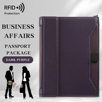 Travel Essentials RFID Blocking Passport Holder Multifunctional Large Capacity Passport Cover Gifts Business Travel Card Case
