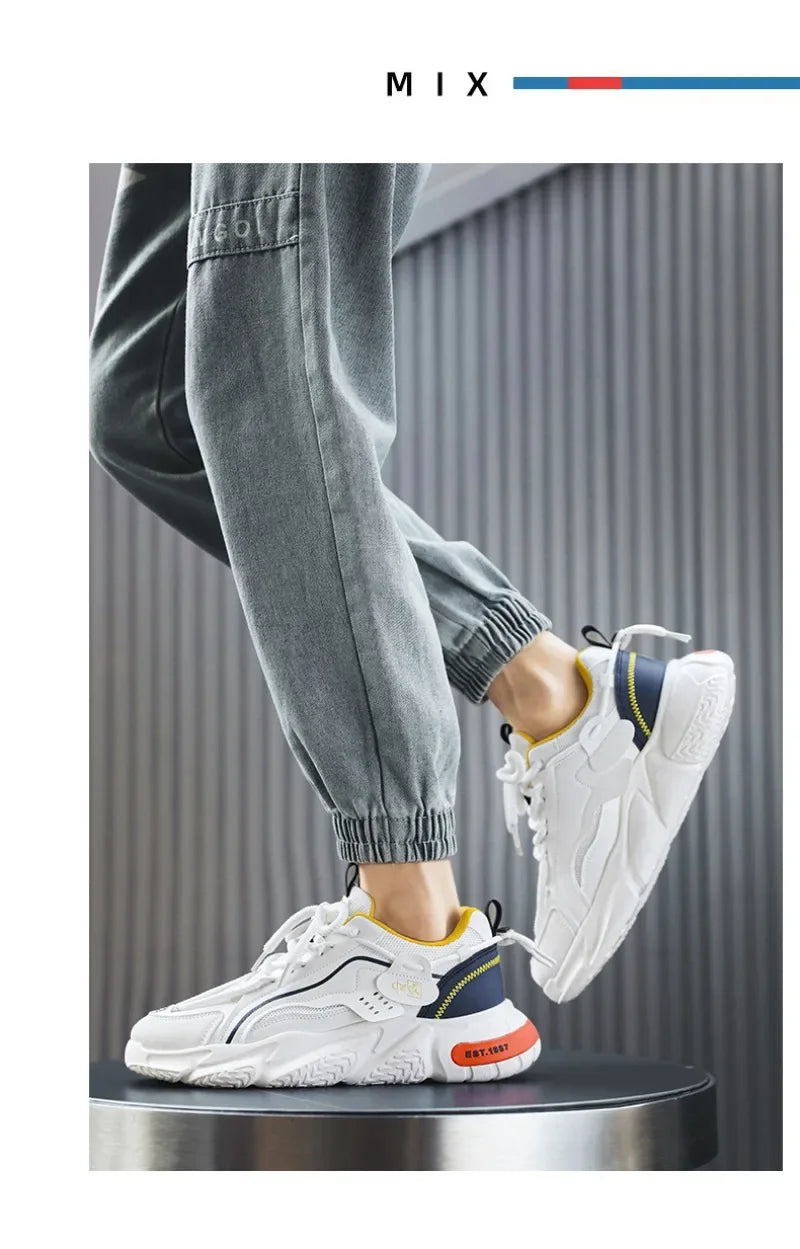 Men's Sneakers 2025 Spring Comfortable Non-slip Outdoor Running Shoes Elasticity Platform Basketball Athletic Tenis Masculino