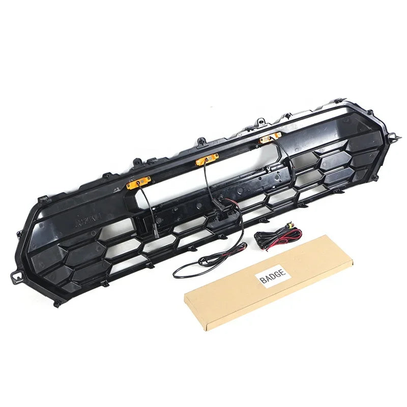Off Road Auto Parts Other Exterior Accessories ABS Front Grille Car Radiator Grill With Amber Lights LED Bar Fit For Tacoma 2024