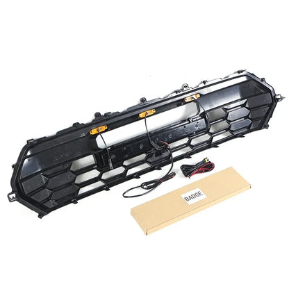 Off Road Auto Parts Other Exterior Accessories ABS Front Grille Car Radiator Grill With Amber Lights LED Bar Fit For Tacoma 2024