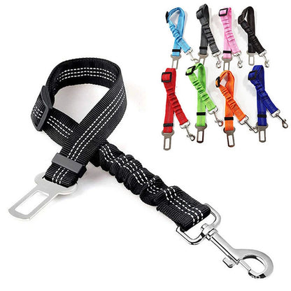Top-grade Pet Car Safety Belt Dogs Cats Safety Belt Reflective Line Adjustable Seat Belt Length Suitable Any Dog Traction Collar