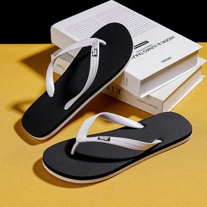 Men's Flip Flops 2025 Summer New Casual Versatile Clip Toe Beach Shoes Trendy Outerwear Anti Slip Cool Slippers
