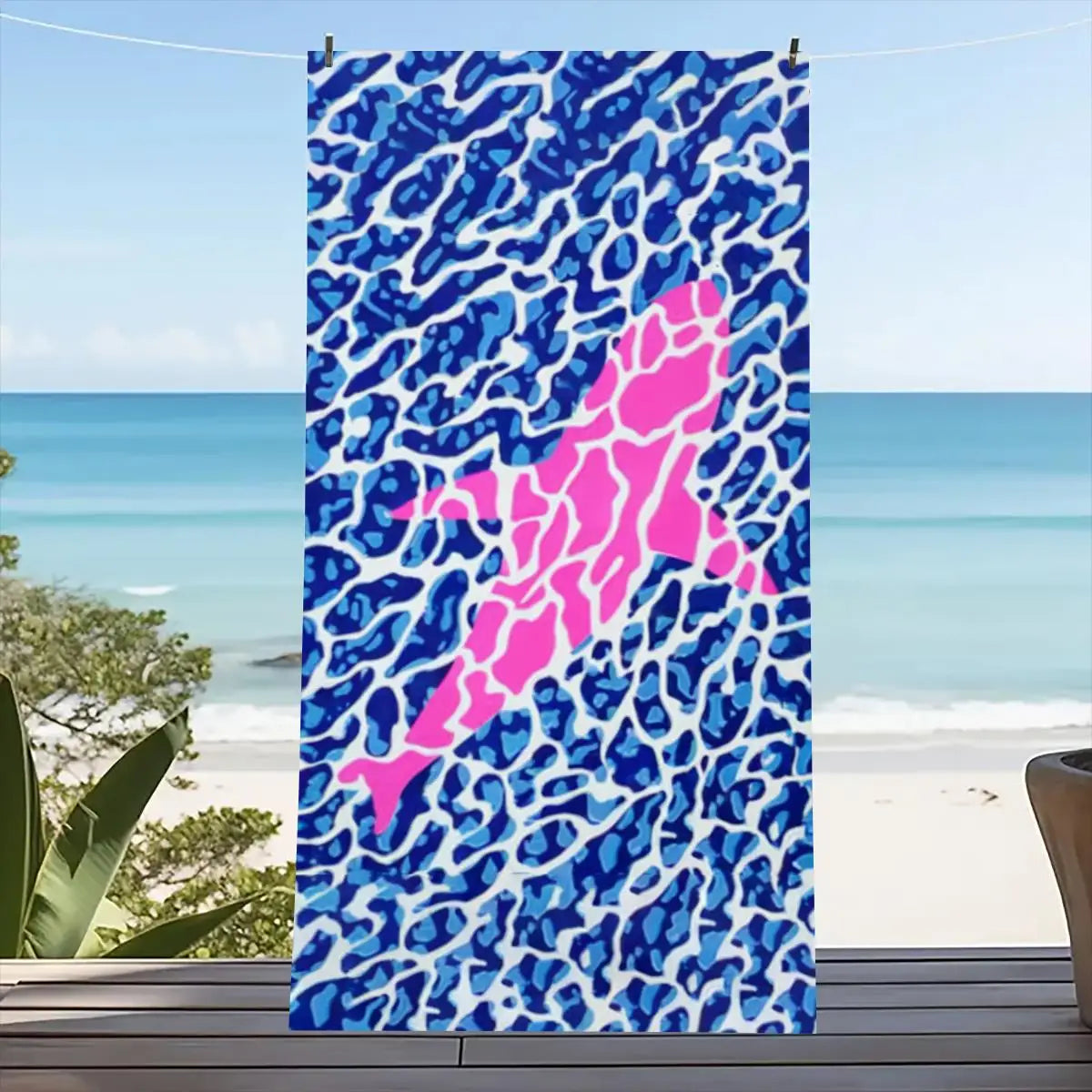 Beach Towel Portable Quick Fast Dry Sand Outdoor Travel Swim Blanket Thin Yoga Floral Print Mat Personalization Stripes Towel