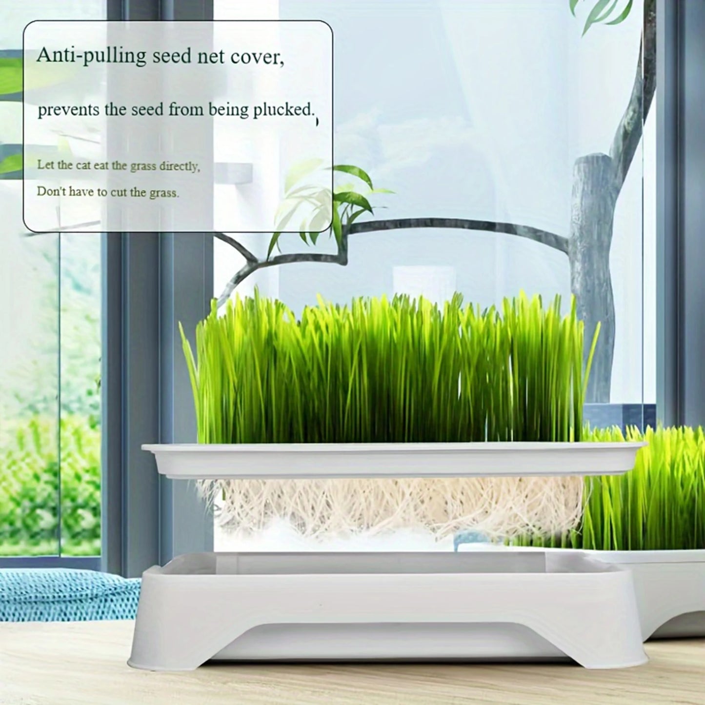 Hydroponic Growth System Pet Cat Grass Nursery Pot Growth Planting Assistant  Reusable Multifunctional Gardening Supplies