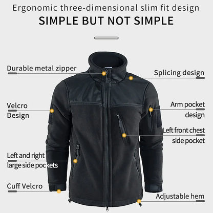 Winter Tactical Fleece Jacket Military Army Jacket Thermal Warm Camouflage Work Coats Mens Clothes Husband  Field Jacket Outwear