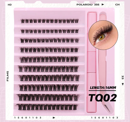 Diy Lash Extension Kit Cluster Eyelash Extension Kit Individual Lashes Kit Lash Bond and Seal Lash Glue and Lash Tweezers Makeup