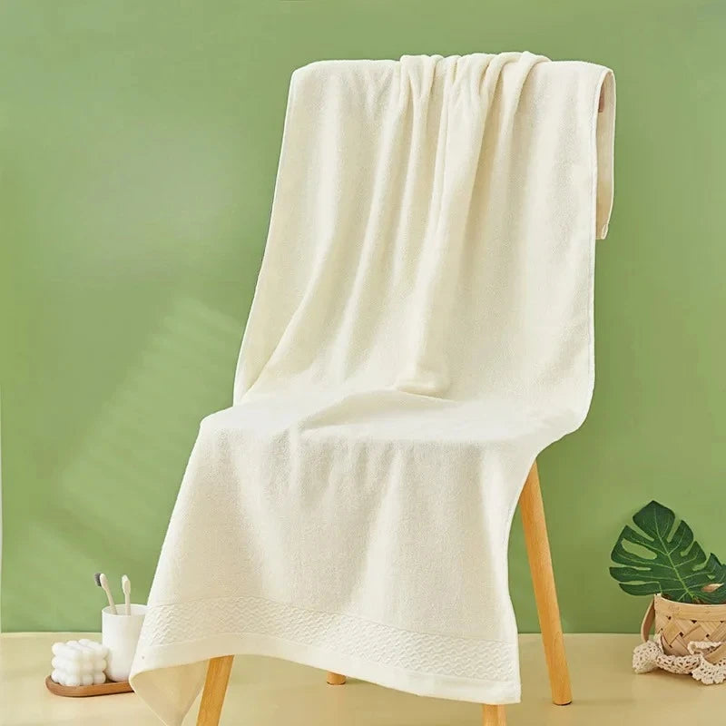 Bath Towel Pure Cotton Household Bath Towel Absorbent Cotton Bath Towel Hotel Gift Large Towel Towels Bathroom  Beach Towel